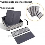 Queta Aufbewahrungsbox für Unterwäsche 8 Stück Schubladen-Organizer zusammenklappbar für den Kleiderschrank zur Aufbewahrung von Socken BHS Krawatten Taschentüchern