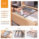 Schubladen Organizer Gvoo 6 Stück Aufbewahrungsbox ,faltbar,Ordnungssystem für Kleiderschrank,für BHS,Socken,Krawatten,Faltbox,Stoffbox