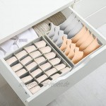 Unterwäsche Aufbewahrungsbox Ordnungssystem für Kleiderschrank Faltbar Schubladen Organizer für Socken Krawatten Schals Handtuch Schwarz