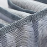 Unterwäsche-Schubladen-Organizer Set mit 3 Schrank-Trennwänden Unterwäsche-Aufbewahrung für Socken BHs Schals und Krawatten faltbare Aufbewahrungsboxen grau