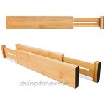 Verstellbare Schubladen-Trennwände aus Bambus erweiterbarer Schubladen-Organizer 31 43 cm für Küche Schlafzimmer Badezimmer Kommode und Büro 6 Stück
