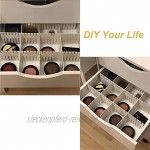 Youngine DIY Schubladenunterteiler 8 Stück verstellbare Schubladenablage Organizer Kunststoffgitter für Büro Küche nach Hause Weiß