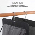 2Pack Handtaschen Aufbewahrung,Handtaschen Organizer Hängend mit 6 Fächer Taschenhalter für zum Aufhängen im Kleiderschrank Wohnzimmer Schlafzimmer Hause Schwarz schwarz grau