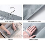 DSTong Handtaschen-Organizer für 6 Taschen Vliesstoff durchsichtig Aufbewahrungstasche Hängeorganizer grau