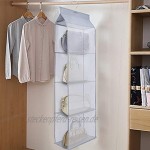 MaoXinTek Handtaschen Aufbewahrung Faltbar Taschenorganizer Hängende mit 4 Fach Organizer für Taschen für Wohnzimmer Schlafzimmer Kleiderschrank