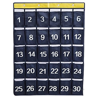 NOTAG Nummeriert Klassenzimmer Pocket Diagramm Aufhängen Pocket Organizer für Handys Halter Wand Organizer Mit 4 Haken 2 Größe Navy blau1 M
