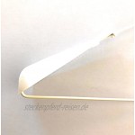 100 Drahtbügel in WEISS Metall Kleiderbügel von KleinesKaufhaus24 hochwertige Zink- und farbige Pulverbeschichtung platzsparende Drahtkleiderbügel