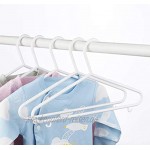 20 Stück Babykleiderbügel Set,Weiß Kinderkleiderbügel aus Kunststoff,Baby Kleiderbügel Hangers mit Hosenständer,Rutschfeste Kleiderbügel für Babys und Kinder