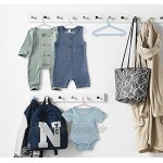 6 Farben Babykleiderbügel Set,36 Stück Kleiderbügel Kunststoff,Baby Kinderkleiderbügel Hangers mit Hosenständer Rutschfeste Kleiderbügel für Babys und Kleinkinder