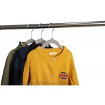 Finnhomy Rutschfeste Kleiderbügel für Baby und Kinder 20 Stück Samt-Kleiderbügel mit beweglichen Clips strapazierfähig und platzsparend für Hosen Röcke Mäntel Grau