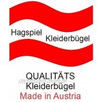Hagspiel Kleiderbügel Kleiderbügel aus Buchenholz roh unbehandelt mit vernickeltem Metallhaken Made in Austria 12 St. Kleiderbügel