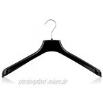 Hangerworld 10 Stabile Kunststoff Kleiderbügel 42cm Schwarz Ideal Für Oberkleidung
