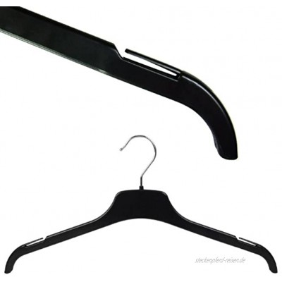 Hangerworld 15 Schwarze Kunststoff Kleiderbügel 38cm Einkehrbungen Plastik Kleiderbügel