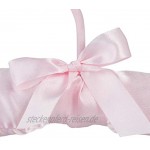 Relaxdays 25 x Kleiderbügel Satin weich gepolstert 360° drehbarer Haken dekorative Schleife Satinbügel 38 cm breit rosa