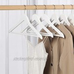 Ribelli Kleiderbügel aus Ahornholz mit Stahlhaken Rockkerben und Hosensteg 32 oder 50 Stück Naturfarben oder Weiß naturfarbend 32 Stück