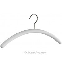 WENKO Kleiderbügel Rollo Buche Weiß Garderoben-Bügel aus FSC® zertifiziertem Echtholz Buchenholz 45 x 19 x 2 cm Weiß