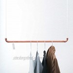 Design Kleiderstange zur Deckenmontage aus weißem Baumwollseil Kupfer 110 cm