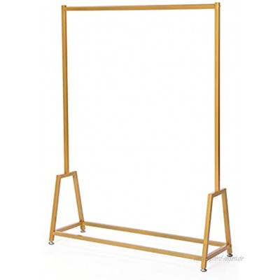 ZLBIN garderobenständer Gold,Metall Stand Kleiderständer Bodenständig Mode Robust kleiderstangen-100×150cm